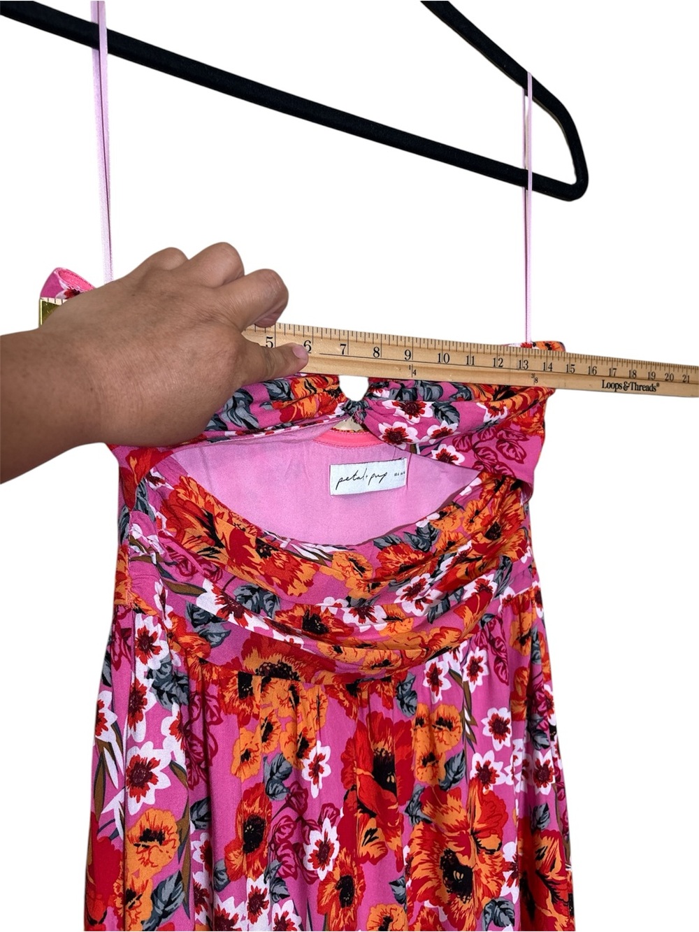 Petal & Pup Sarai Floral Cutout Strapless Ring-Detail Maxi Dress,Size 6 - Picture 4 of 13